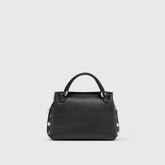 POSTINA® SUPER BABY BAG IN HAMMERED LEATHER BLACK BLACK | Zanellato