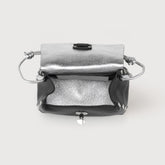 POSTINA® SUPER BABY BAG IN HAMMERED LEATHER BLACK BLACK | Zanellato