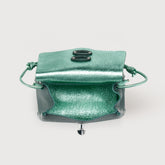 SUPER BABY POSTINA® BAG IN HAMMERED LEATHER GREEN FILO D'ERBA - Green Filo D'Erba | Zanellato