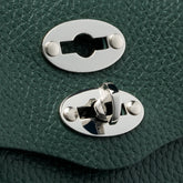SUPER BABY POSTINA® BAG IN HAMMERED LEATHER GREEN FILO D'ERBA - Green Filo D'Erba | Zanellato