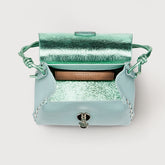POSTINA® SUPER BABY BAG IN PEPPERMINT GREEN HAMMERED LEATHER | Zanellato