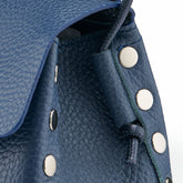 POSTINA® SUPER BABY BAG IN HAMMERED LEATHER BLUE DREAM | Zanellato