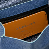 POSTINA® SUPER BABY BAG IN HAMMERED LEATHER BLUE DREAM | Zanellato