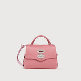 BORSA POSTINA® SUPER BABY IN PELLE MARTELLATA PINK DOGARESSA - Borse in Pelle Laminata | Zanellato