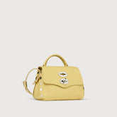 BORSA POSTINA® SUPER BABY IN PELLE MARTELLATA YELLOW CANARIN - Borse in Pelle Laminata | Zanellato
