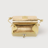 BORSA POSTINA® SUPER BABY IN PELLE MARTELLATA YELLOW CANARIN - Yellow Canarin | Zanellato