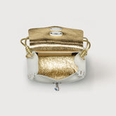 POSTINA® SUPER BABY BAG IN HAMMERED LEATHER WHITE LATTE | Zanellato