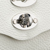 POSTINA® SUPER BABY BAG IN HAMMERED LEATHER WHITE LATTE | Zanellato