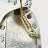 POSTINA® SUPER BABY BAG IN HAMMERED LEATHER WHITE LATTE | Zanellato