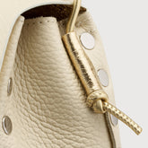 SUPER BABY POSTINA® BAG IN HAMMERED LEATHER WHITE DONNA - White Donna | Zanellato