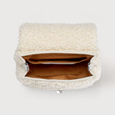 BABY POSTINA® MESSENGER BAG IN TEDDY FUR WHITE MERINOS | Zanellato