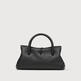 SMALL DOTTA® BAG IN TUMBLED LEATHER BLACK NERO | Zanellato