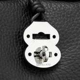 SMALL DOTTA® BAG IN TUMBLED LEATHER BLACK NERO | Zanellato