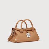 BORSA DOTTA® SMALL IN PELLE MARTELLATA BROWN AMARETTO - Dotta® | Zanellato