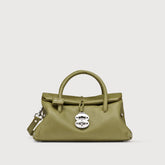 BORSA DOTTA® SMALL IN PELLE MARTELLATA GREEN CANALETTO - green canaletto | Zanellato