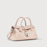 DOTTA® SMALL BAG IN HAMMERED LEATHER PINK CALLAS - Hammered Leather Bags | Zanellato