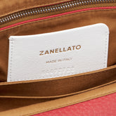 SMALL DOTTA® BAG IN HAMMERED LEATHER RED VENEZIAN - Red Venezian | Zanellato