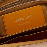 DOTTA® SMALL BAG IN HAMMERED LEATHER BROWN RIBOLLA | Zanellato