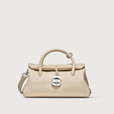 BORSA DOTTA® SMALL IN PELLE MARTELLATA WHITE CARRARA - Borse in Pelle Martellata | Zanellato