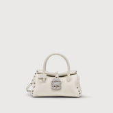 DOTTA® BABY BAG IN HAMMERED LEATHER WHITE D'ALBA - Small bags | Zanellato