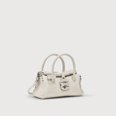 DOTTA® BABY BAG IN HAMMERED LEATHER WHITE D'ALBA - Small bags | Zanellato