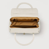 DOTTA® BABY BAG IN HAMMERED LEATHER WHITE D'ALBA | Zanellato