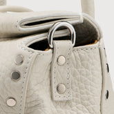 DOTTA® BABY BAG IN HAMMERED LEATHER WHITE D'ALBA | Zanellato