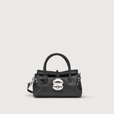 DOTTA® BABY BAG IN SMOOTH BLACK LAVAGNA LEATHER - Small bags | Zanellato