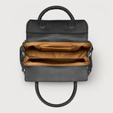 DOTTA® BABY BAG IN SMOOTH BLACK LAVAGNA LEATHER | Zanellato