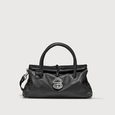 BORSA DOTTA® SMALL IN PELLE LISCIA BLACK LAVAGNA | Zanellato