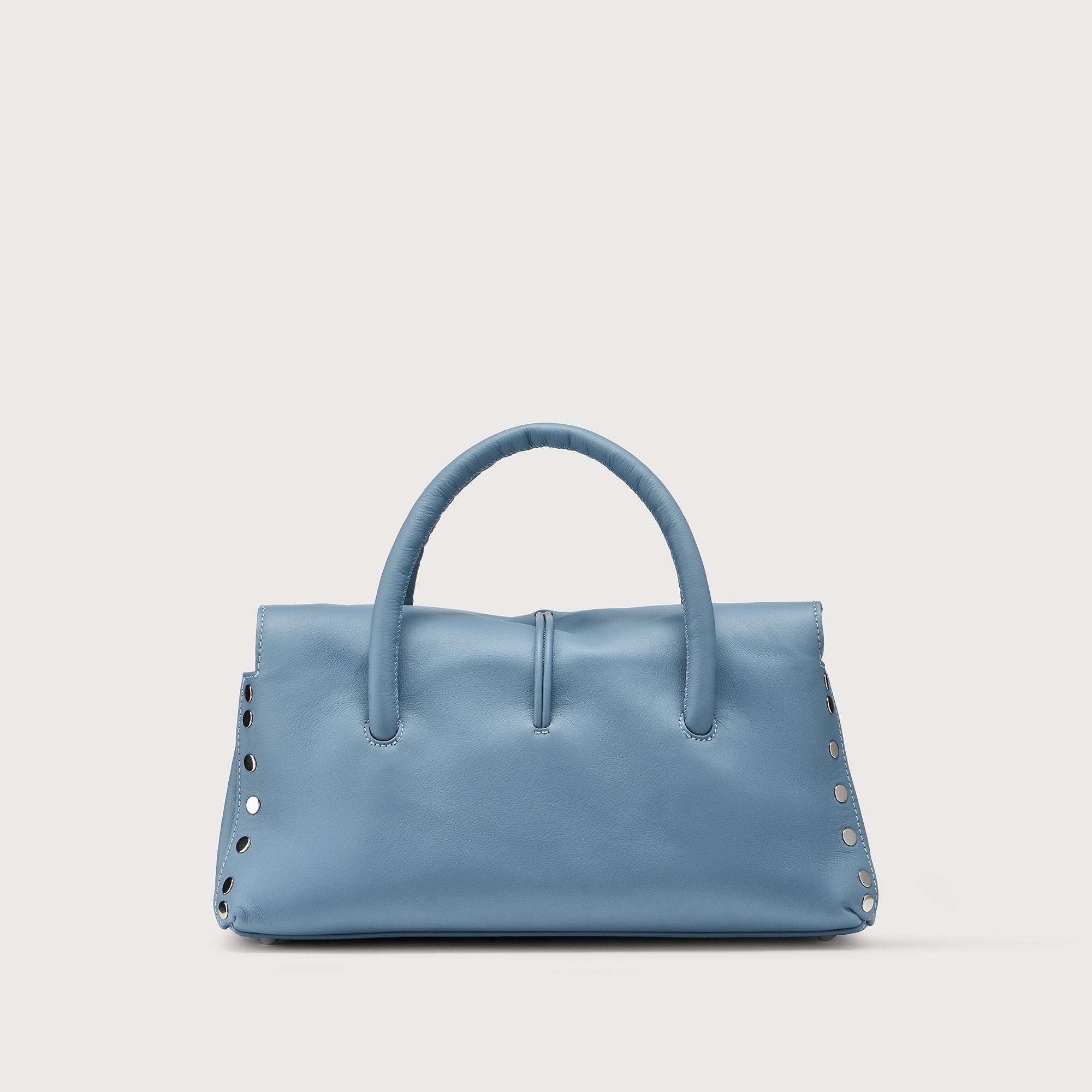 DOTTA® SMALL IN SMOOTH LEATHER BAG BLUE ZELANTE | Zanellato