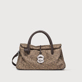 BORSA DOTTA® SMALL IN PELLE NABUK BEIGE LEOPARDO - beige leopardo | Zanellato