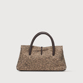 SMALL DOTTA® BAG IN NUBUCK BEIGE LEOPARDO - Beige Leopardo | Zanellato