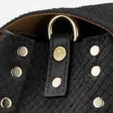 POSTINA® BABY BAG IN AMORETTO BLACK ETNA LEATHER | Zanellato