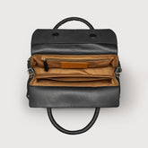 DOTTA® SMALL AMORETTO BLACK ETNA LEATHER BAG | Zanellato