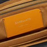 DOTTA® SMALL AMORETTO BLACK ETNA LEATHER BAG | Zanellato