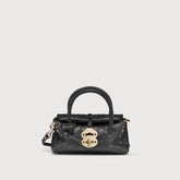 DOTTA® BABY CACTUS BLACK CRATER LEATHER BAG | Zanellato