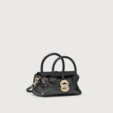 DOTTA® BABY CACTUS BLACK CRATER LEATHER BAG | Zanellato