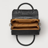 DOTTA® BABY CACTUS BLACK CRATER LEATHER BAG | Zanellato