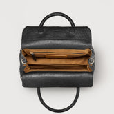 DOTTA® SMALL CACTUS BLACK CRATER LEATHER BAG | Zanellato