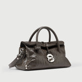 DOTTA® S IN BROWN ESPRESSO PRINTED LEATHER | Zanellato