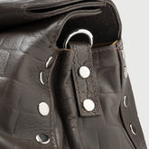 DOTTA® S IN BROWN ESPRESSO PRINTED LEATHER | Zanellato