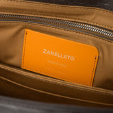 DOTTA® S IN BROWN ESPRESSO PRINTED LEATHER | Zanellato