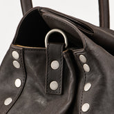 EXTRA LARGE DOTTA® BAG IN SMOOTH LEATHER BROWN CARBONE - Brown Carbone | Zanellato