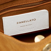 MEDIUM A'SPASSO® BAG IN NUBUCK BROWN BRANDY - Brown Brandy | Zanellato