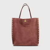 MEDIUM A'SPASSO® BAG IN NUBUCK RED BARBERA - Red Barbera | Zanellato