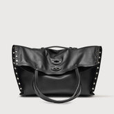 BORSA A' SPASSO® MEDIUM IN PELLE LISCIA BLACK LAVAGNA - A' Spasso® | Zanellato
