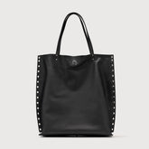 BORSA A' SPASSO® MEDIUM IN SMOOTH BLACK LAVAGNA LEATHER | Zanellato
