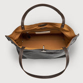 MEDIUM A'SPASSO® BAG IN SMOOTH LEATHER BROWN CARBONE - Brown Carbone | Zanellato