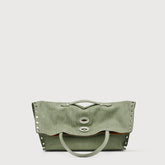 A'SPASSO® MEDIUM AMORETTO GREEN SPINOSO BAG | Zanellato